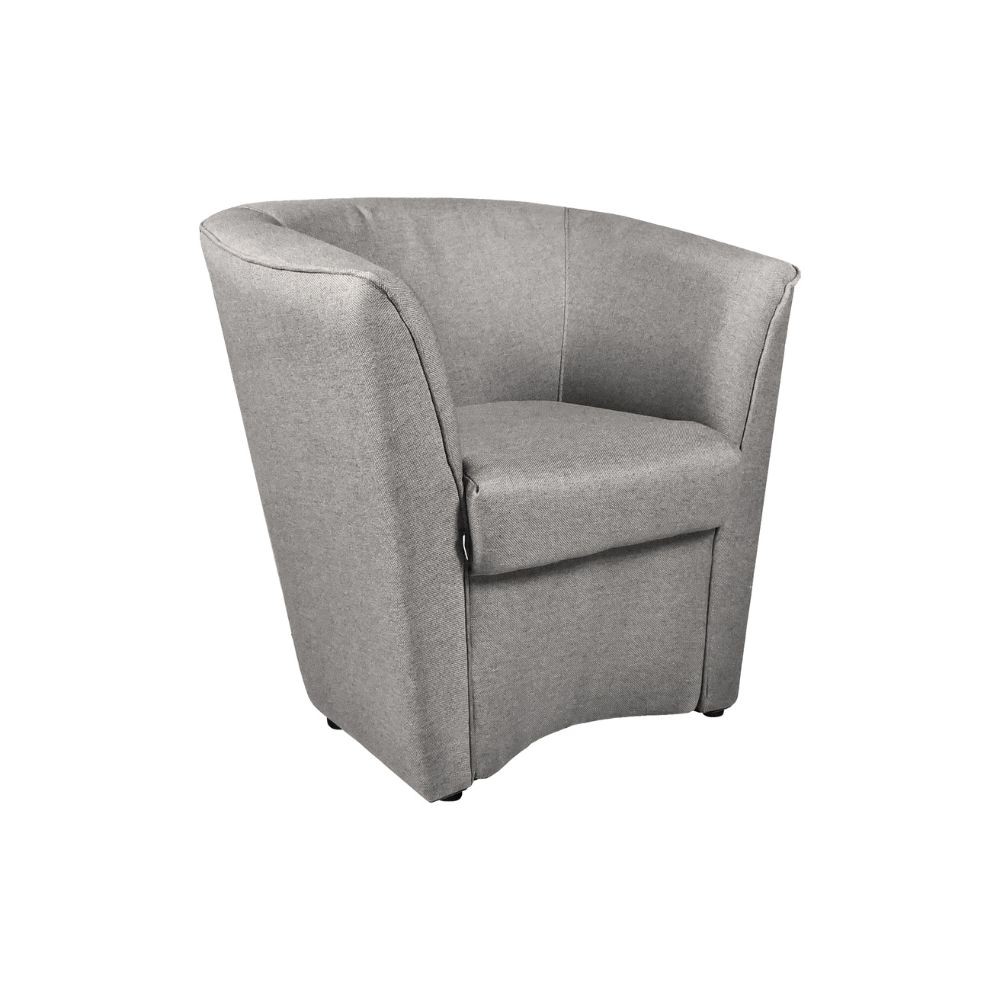 Poltrona Tago in tessuto grigio chiaro Enzo 5 H76xL75xP66