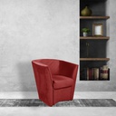 Poltrona Tago in tessuto rosso Riviera 10 H76xL75xP66
