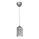 Lampada da soffitto Optical MDL3871 con paralume triangolo in plastica fumè H70xL11