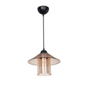 Lampada da soffitto Inka ASZ1464 con paralume in plastica ambrata H60xL25.5