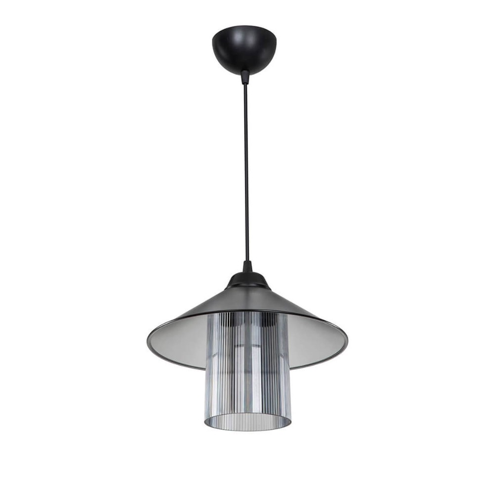 Lampada da soffitto Inka ASZ1463 con paralume in plastica fumé H60xL25.5