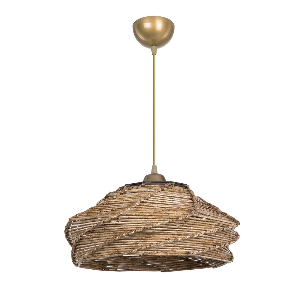 Lampada da soffitto Risa MDL4940 con paralume in carta intrecciata rustica H57xL40