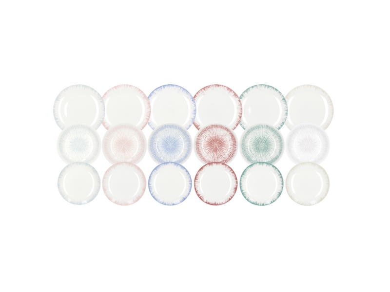 Set di piatti in porcellana 18 pezzi 27x21x19 cm