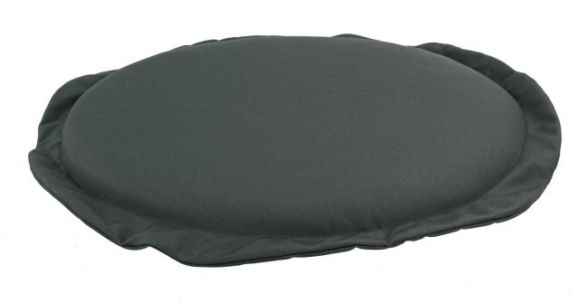 4x Cuscino tondo antracite D.42x3h in tessuto esterno