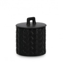 4x Coperchio twine nero D.9,5x11h in ceramica