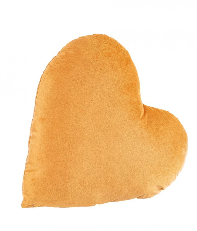 4x Cuscino cuore ocre 42x41x15 cm