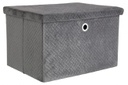4x Scatola pieghevole grigia 40x30x25h