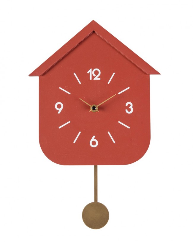 4x Orologio da parete mattone 24x5,5x37,5h in legno