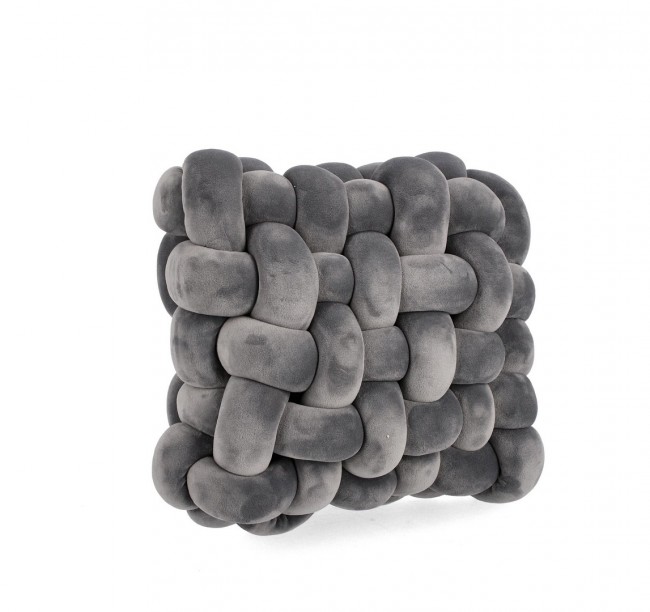 4x Cuscino grigio 30x30x10h in tessuto