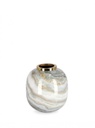 4x Vaso marsha bianco grigio oro D.17x17h