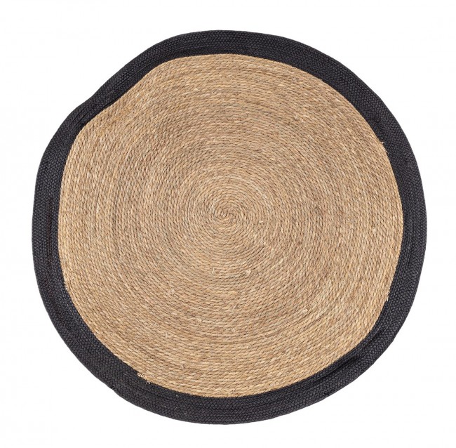 2x Tappeto naturale nero D.120 cm