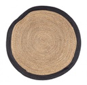 2x Tappeto naturale nero D.120 cm