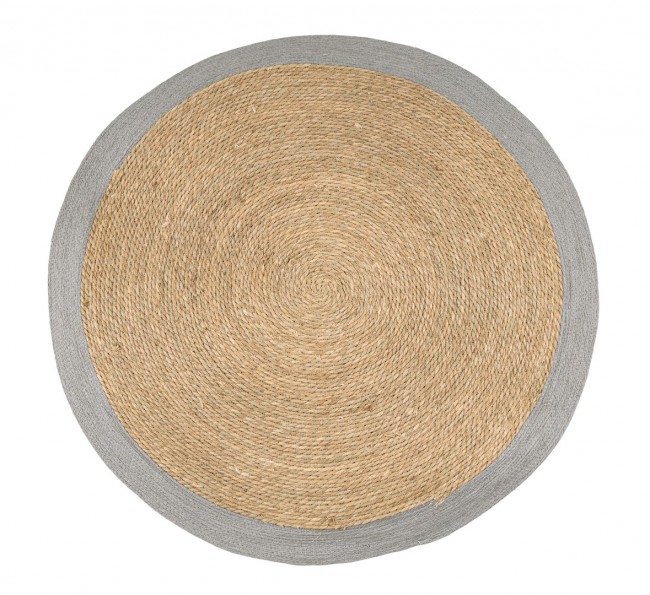 2x Tappeto naturale grigio D.120 cm