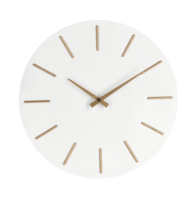 4x Orologio da parete bianco D.40x5h in legno