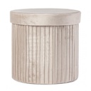 4x Pouf in velluto beige 38x38x38h