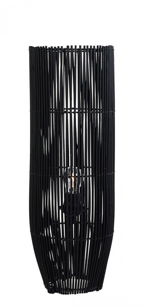 4x Lampada terra nera D.20x61h in fibre naturali