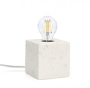 2x Lampada tavolo marmo bianco 12x12x25h
