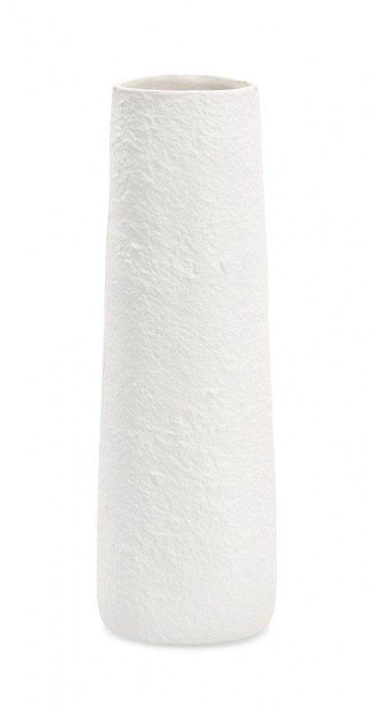 4x Vaso bianco h32 11x10,5x32h in metallo