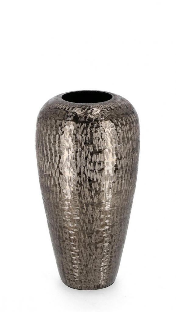 2x Vaso antracite D.16x31h in metallo