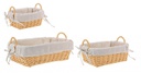 2x Set di ciotole beige 26x20x12h, 34x27x13h, 45x35x15h