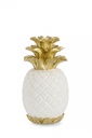 4x Decorazione ananas bianco D.17x30h