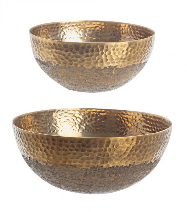 Ciotola decorativa oro D.21x9h, D.26x11.5h