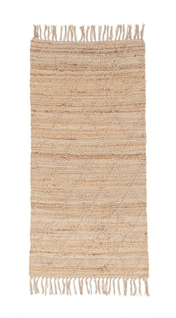 2x Tappeto naturale beige 70x140
