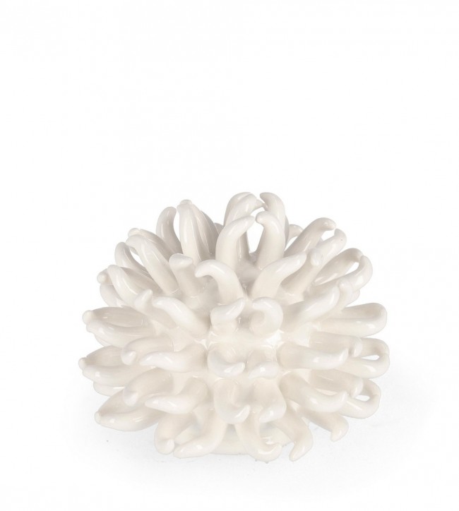 2x Decorazione riccio di mare D.15x13h ceramica