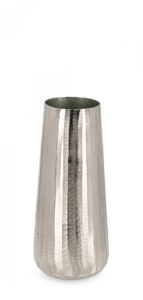 2x Vaso chisel argento D.14x34h in metallo