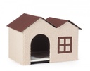 4x Casetta beige-marrone H40 x 58 x 41