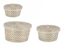 3x Cesta C-Cop jade to bianco D.19x11, D.25x13, D.30x18