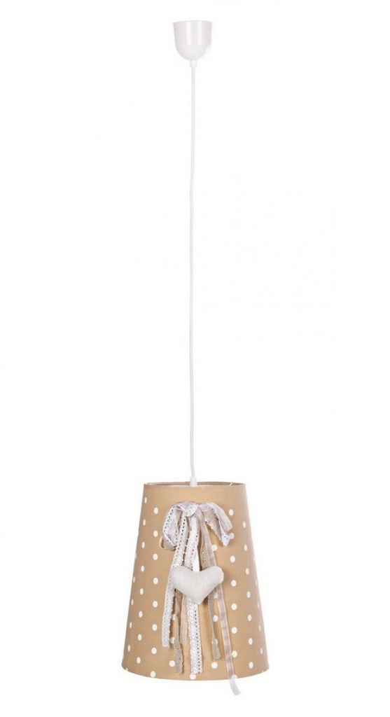 4x Lampadario bonbon pois D.26x31,5h in tessuto
