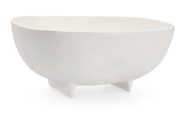 2x Ciotola decorativa bianca 26,5x27x11,5h