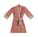 3x Kimono rosso con foglia e fiore - taglia unica