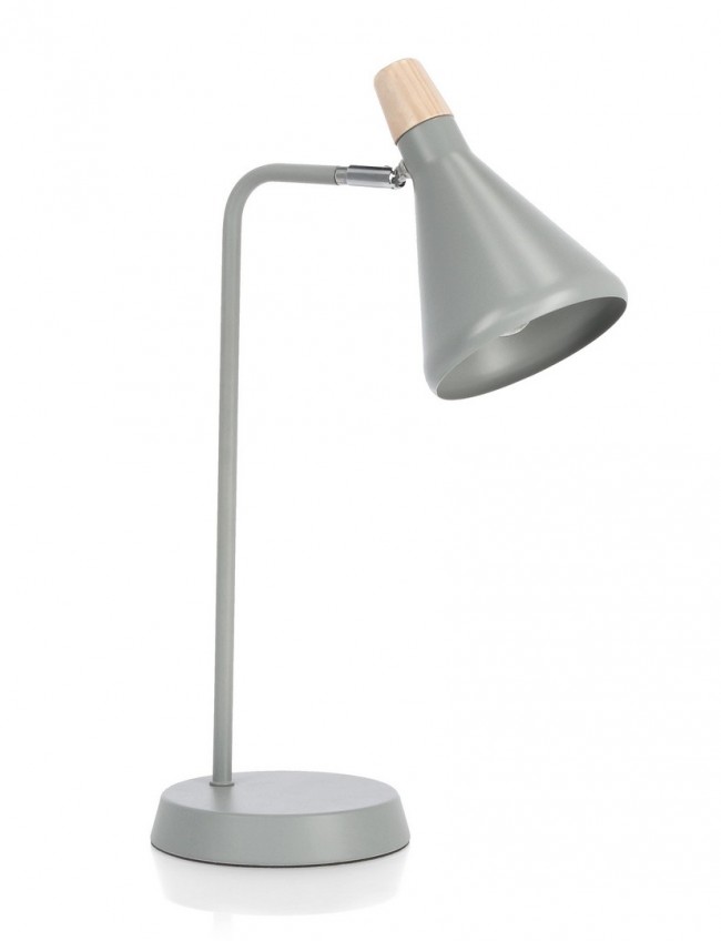 3x Lampada tavolo brill grigio 26,5x15x46h
