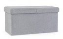 2x Pouf grigio boucle 76x38x38
