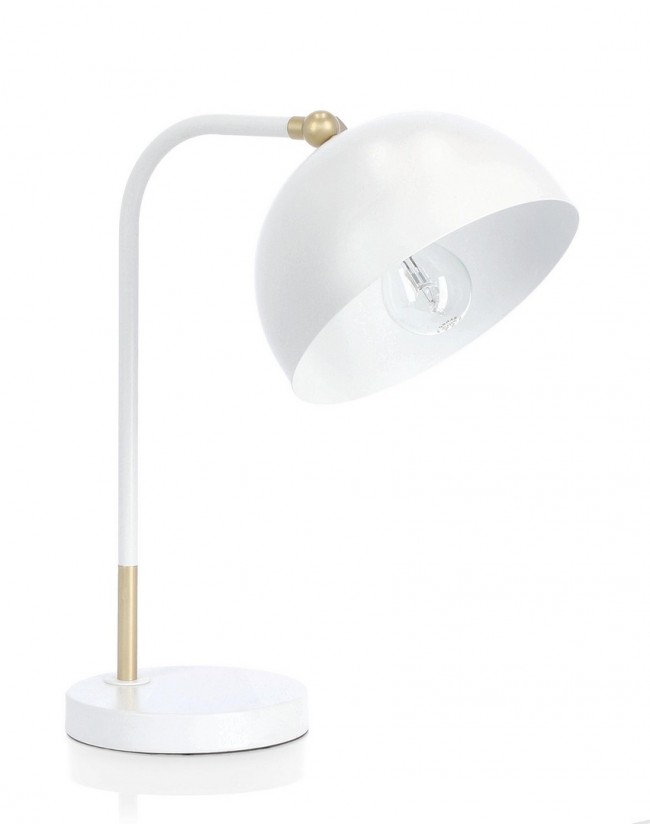 2x Lampada tavolo Glasgow bianco 32,5x20x41h