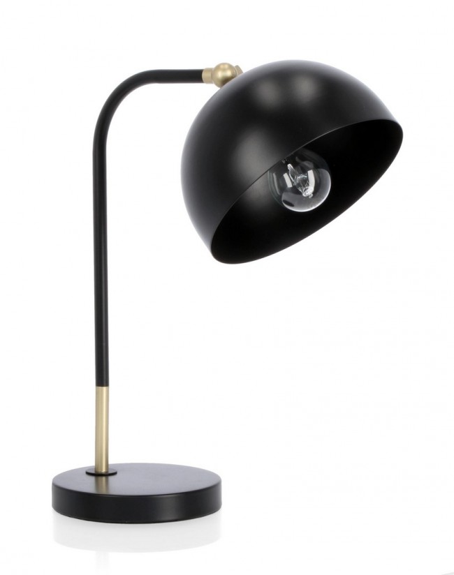 2x Lampada tavolo Glasgow nero 32,5x20x41h
