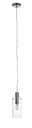 Lampadario 1 luce D.11x130h trasparente argento