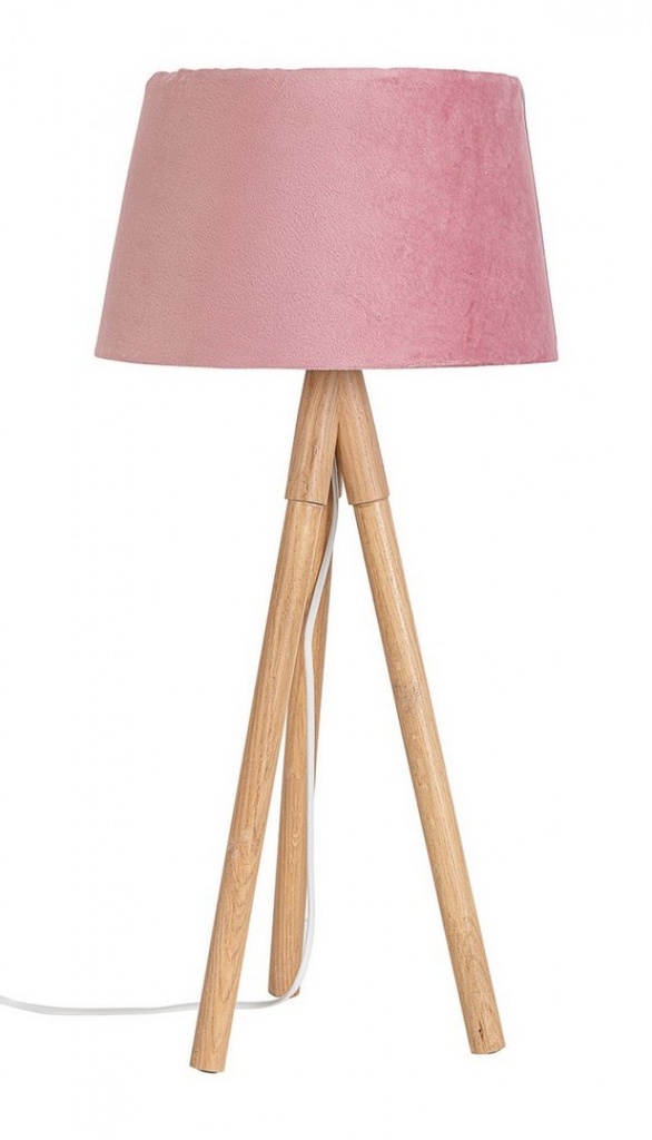 4x Lampada da tavolo rosa D.33x69h in legno