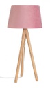 4x Lampada da tavolo rosa D.33x69h in legno