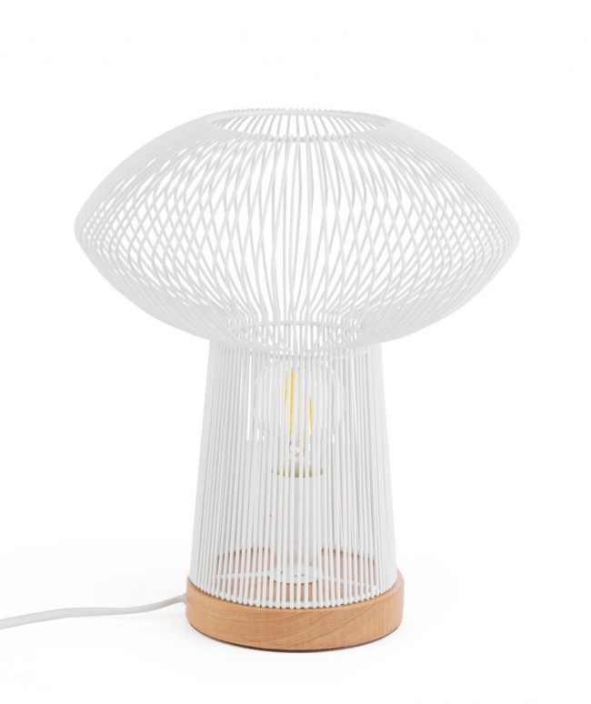 2x Lampada tavolo ciad bianco D.28x31,5h