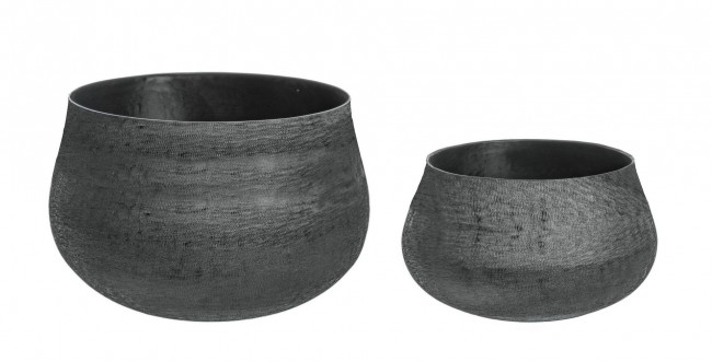 Vaso in metallo D.20x11.5h, D.24.5x16h
