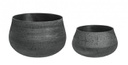 Vaso in metallo D.20x11.5h, D.24.5x16h