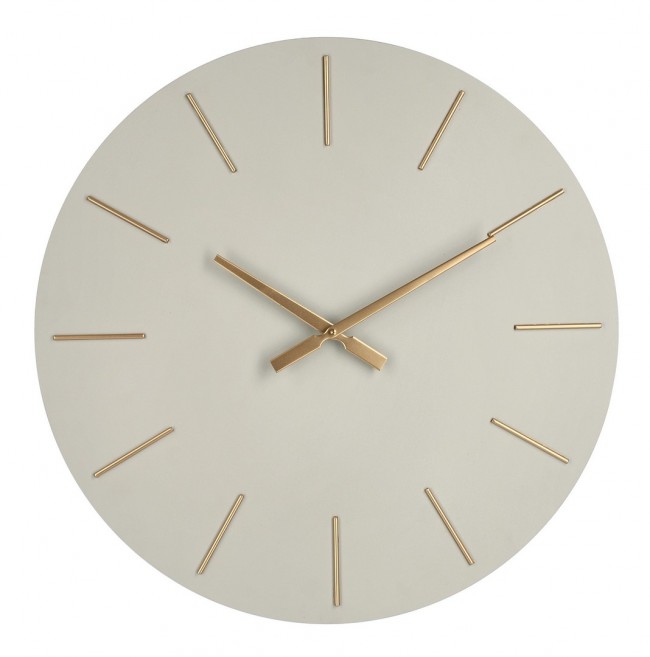2x Orologio da parete tortora D.60x5h in legno