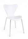 4x Sedia bianca 50x49,5x82 cm in plastica