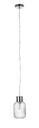 Lampadario 1 luce trasparente argento D.15x120h