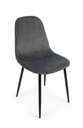 4x Sedia in velluto grigio scuro 52,5x42,5x90