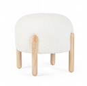 Sgabello Dayla bianco D.45x38h in bouclé