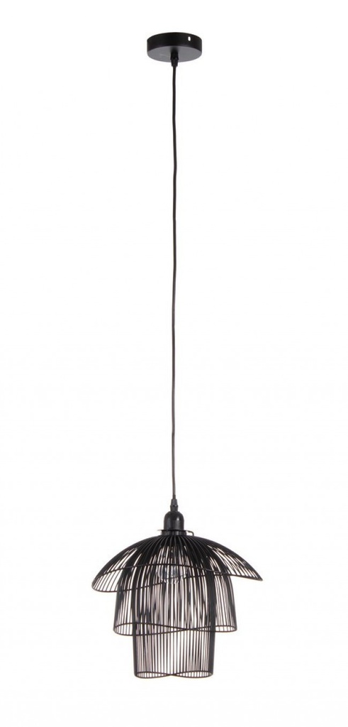 2x Lampadario ciad nero 30x29x26h in legno